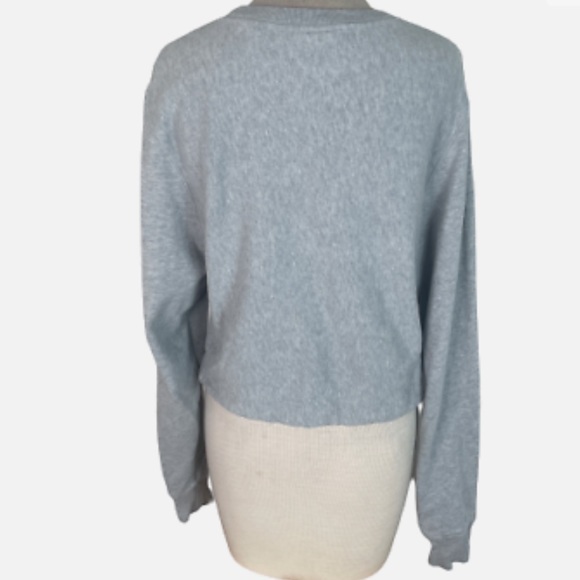 Pink Victoria's Secret Drawstring Waist Sweatshirt Gray - Picture 5 of 7